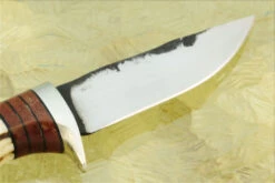 Forged Hunter With Stag And Micarta -Optimal Knives Store 108684 3 x