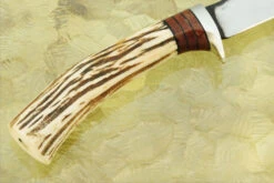 Forged Hunter With Stag And Micarta -Optimal Knives Store 108684 4 x