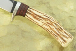 Forged Hunter With Stag And Micarta -Optimal Knives Store 108684 6 x