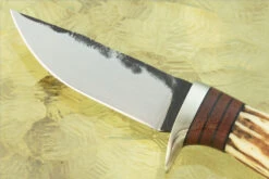Forged Hunter With Stag And Micarta -Optimal Knives Store 108684 7 x