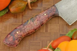 Chef's Knife (8 In.) With Black Ash Burl -Optimal Knives Store 108704 5 x