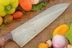 Chef's Knife (8 In.) With Black Ash Burl -Optimal Knives Store 108704 6 x