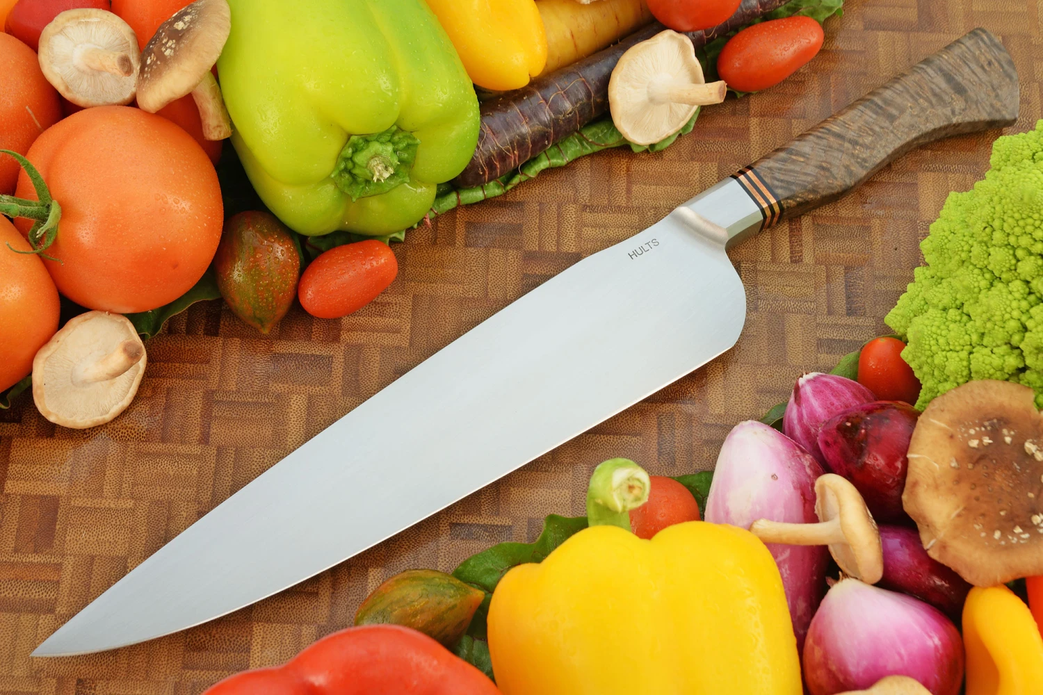 Integral Chef's Knife With Black Ash BurlJourneyman Smith Test Knife 1 Integral Chef's Knife With Black Ash BurlJourneyman Smith Test Knife