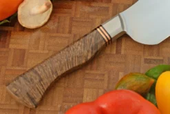 Integral Chef's Knife With Black Ash BurlJourneyman Smith Test Knife 8 Integral Chef's Knife With Black Ash BurlJourneyman Smith Test Knife -Optimal Knives Store 108713 4 x