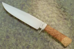 Raised Clip Camp Knife With Black Ash BurlJourneyman Smith Test Knife