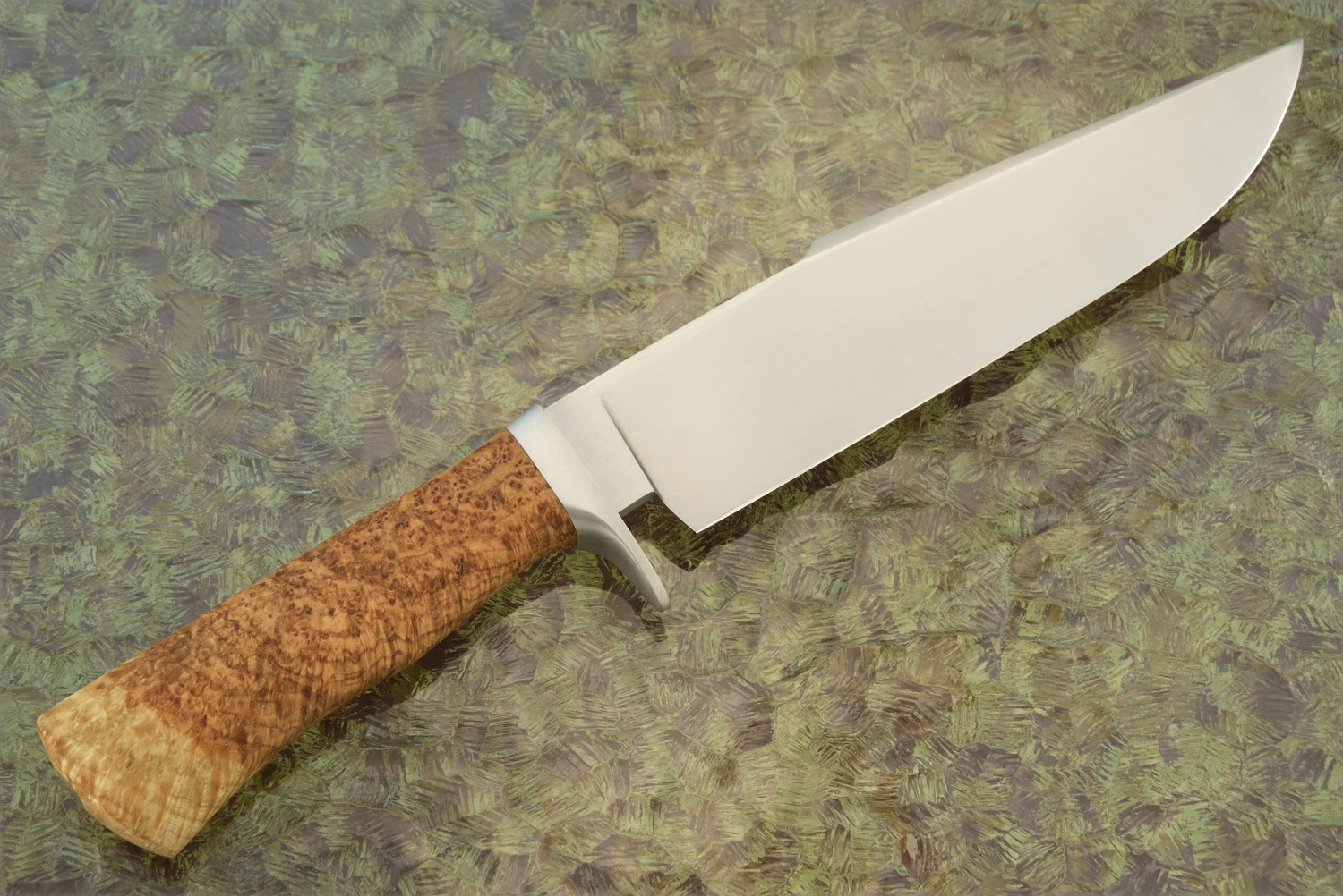 Raised Clip Camp Knife With Black Ash BurlJourneyman Smith Test Knife 5 Raised Clip Camp Knife With Black Ash BurlJourneyman Smith Test Knife - Image 5