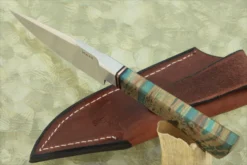 Integral Skinner With Box Elder BurlJourneyman Smith Test Knife 9 Integral Skinner With Box Elder BurlJourneyman Smith Test Knife -Optimal Knives Store 108715 4 x