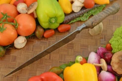 Integral Mosaic Damascus Chef's Knife (9 In.) With Maple Burl -Optimal Knives Store 108729 4 x