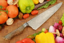 Integral Mosaic Damascus Chef's Knife (9 In.) With Maple Burl -Optimal Knives Store 108729 7 x