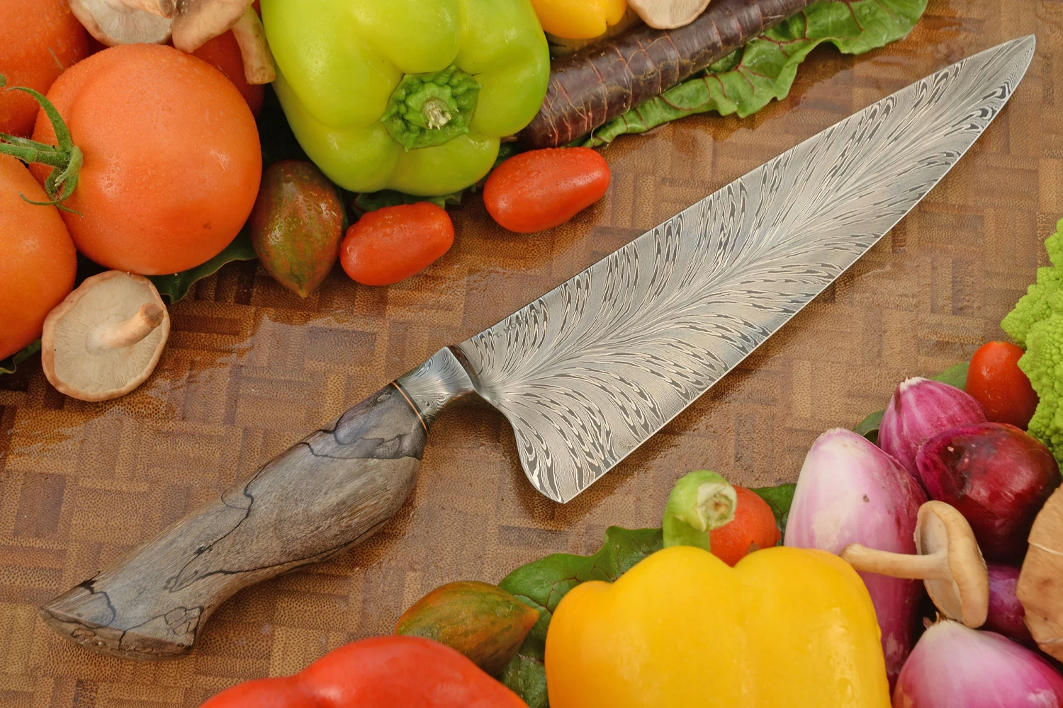 Integral Feather Chef's Knife (8-1/3 In.) With Spalted Maple 7 Integral Feather Chef's Knife (8-1/3 In.) With Spalted Maple - Image 7
