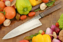 San Mai Chef's Knife (8 In.) With Ringed Gidgee 15 San Mai Chef's Knife (8 In.) With Ringed Gidgee -Optimal Knives Store 108732 8 x