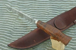 Forged Drop Point Hunter With Black Gidgee(Journeyman Smith Test Knife) -Optimal Knives Store 108738 4 x