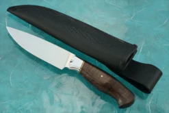 Forged Drop Point Hunter With Black Mulga(Journeyman Smith Test Knife)