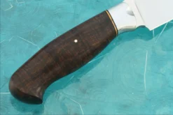 Forged Drop Point Hunter With Black Mulga(Journeyman Smith Test Knife) -Optimal Knives Store 108739 5 x