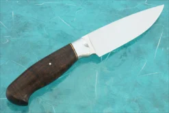 Forged Drop Point Hunter With Black Mulga(Journeyman Smith Test Knife) -Optimal Knives Store 108739 6 x