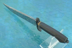 Mosaic Damascus Bowie With African Blackwood (Lisch/Yelle Collaboration) -Optimal Knives Store 108748 4 x