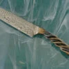 Damascus Blacksmith Knife With Carved Wolf Head