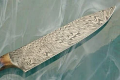 Damascus Blacksmith Knife With Carved Wolf Head -Optimal Knives Store 108751 7 x
