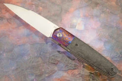 Gentleman Front Flipper With Marble Carbon Fiber And Timascus - RWL-34