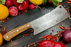 Meat Cleaver With Lapacho And O2 Carbon Steel -Optimal Knives Store 108758 4 x