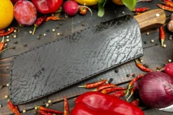 Meat Cleaver With Lapacho And O2 Carbon Steel -Optimal Knives Store 108758 5 x
