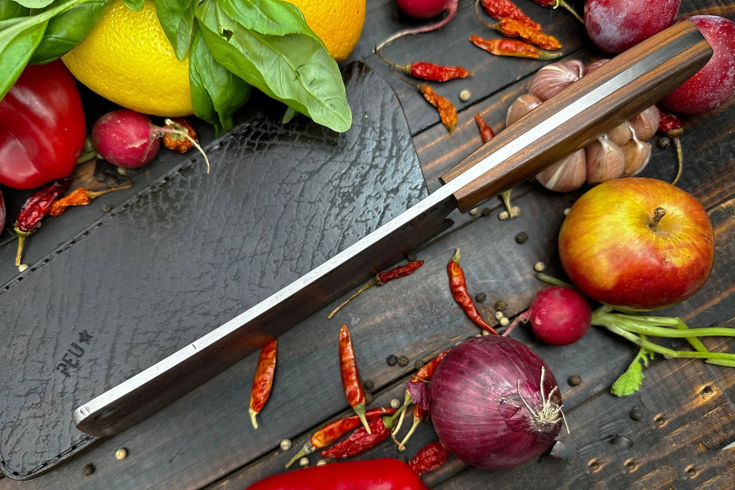 Meat Cleaver With Jacaranda And O2 Carbon Steel 3 Meat Cleaver With Jacaranda And O2 Carbon Steel - Image 3