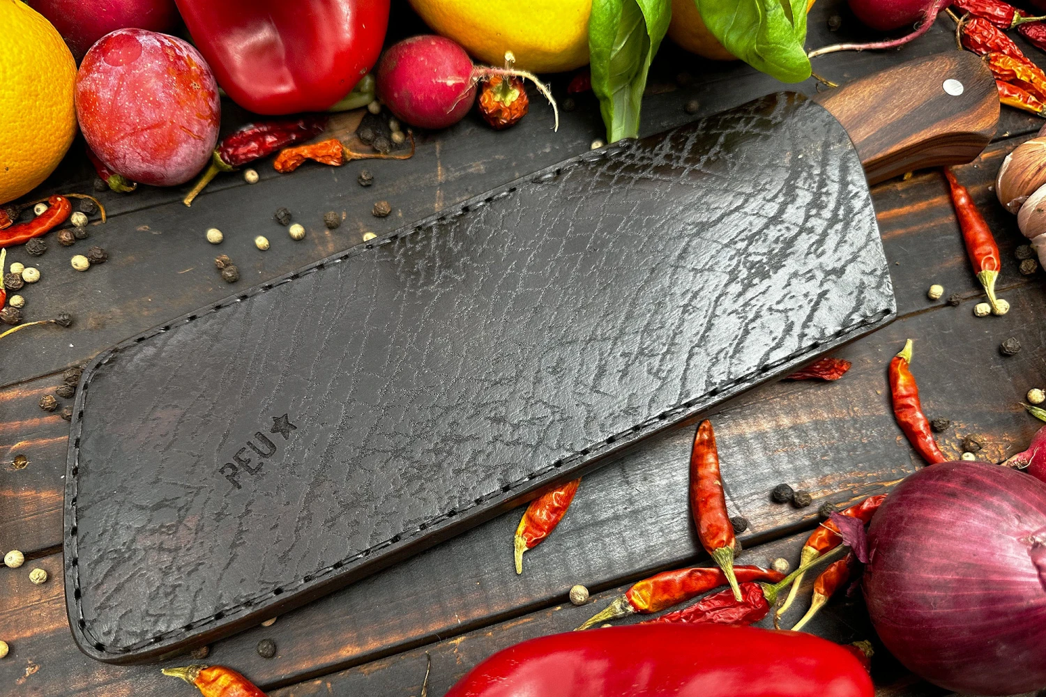 Meat Cleaver With Jacaranda And O2 Carbon Steel 5 Meat Cleaver With Jacaranda And O2 Carbon Steel - Image 5