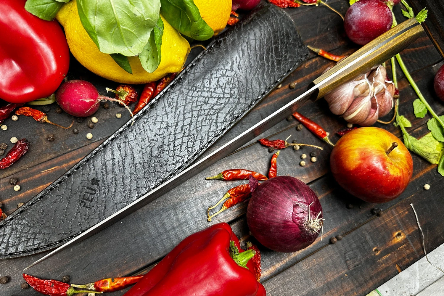 Scimitar Fillet/Butcher's Knife (230mm) With Argentine Lignum Vitae And O2 Carbon Steel 3 Scimitar Fillet/Butcher's Knife (230mm) With Argentine Lignum Vitae And O2 Carbon Steel - Image 3