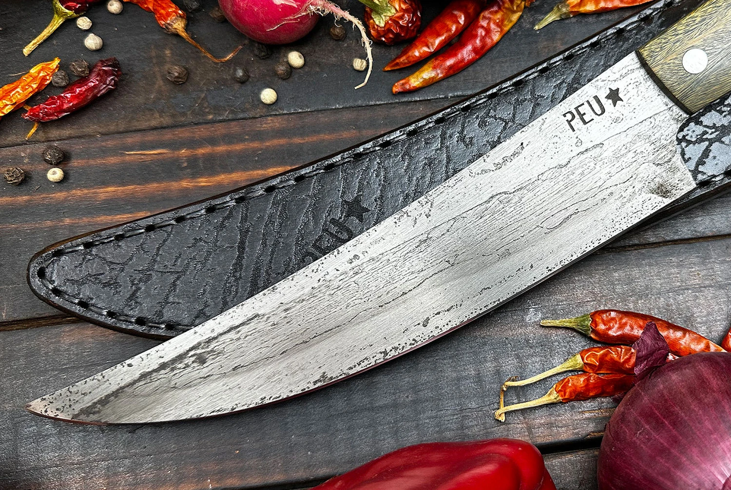 Breaking Knife (180mm) With Argentine Lignum Vitae And O2 Carbon Steel 2 Breaking Knife (180mm) With Argentine Lignum Vitae And O2 Carbon Steel - Image 2