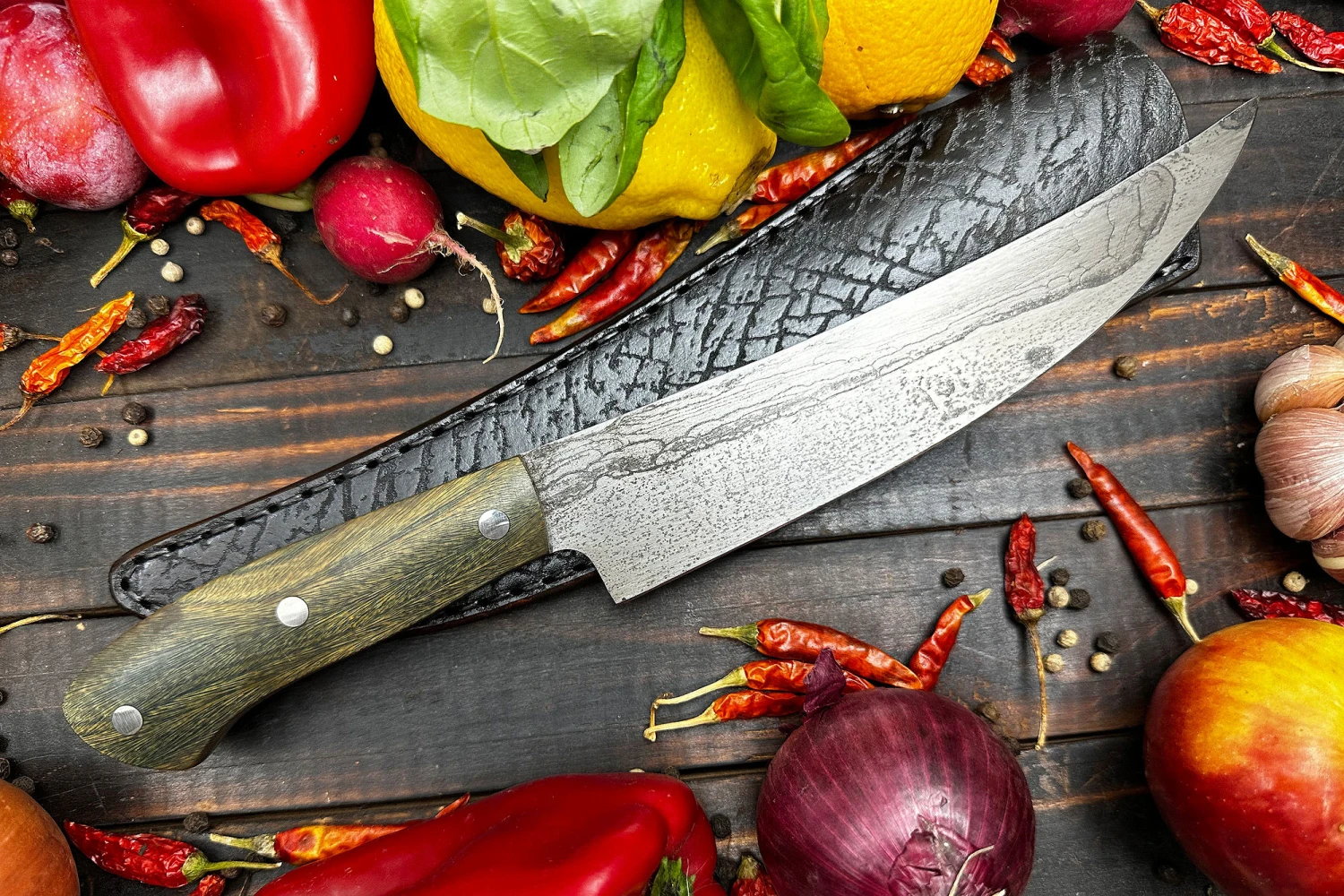 Breaking Knife (180mm) With Argentine Lignum Vitae And O2 Carbon Steel 4 Breaking Knife (180mm) With Argentine Lignum Vitae And O2 Carbon Steel - Image 4