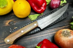 Upswept Boning/Fillet Knife (150mm) With Argentine Lignum Vitae And O2 Carbon Steel -Optimal Knives Store 108807 4 x