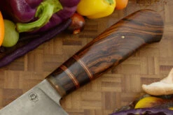 Chef's Knife (8-1/4 In) With Ironwood - O2 Carbon Steel -Optimal Knives Store 108903 3 x