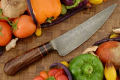 Chef's Knife (8-1/4 In) With Ironwood - O2 Carbon Steel -Optimal Knives Store 108903 6 x