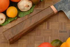 Damascus San Mai Gyuto (8-3/4 In.) With Walnut And Copper 9 Damascus San Mai Gyuto (8-3/4 In.) With Walnut And Copper -Optimal Knives Store 108916 3 x