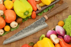 Damascus San Mai Gyuto (8-3/4 In.) With Walnut And Copper 13 Damascus San Mai Gyuto (8-3/4 In.) With Walnut And Copper -Optimal Knives Store 108916 7 x