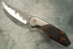 Laterus With Armored Core San Mai Stainless Damascus, Ironwood, And Zirconium (#58)