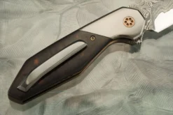 Laterus With Armored Core San Mai Stainless Damascus, Ironwood, And Zirconium (#58) -Optimal Knives Store 108921 6 x