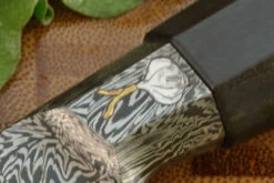 Integral Mosaic Damascus Chef's Knife (9 In.) With African Blackwood -Optimal Knives Store 108922 4 x