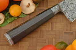 Integral Mosaic Damascus Chef's Knife (9 In.) With African Blackwood -Optimal Knives Store 108922 6 x