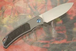 Urban XL Framelock Front Flipper With Titanium And Dark Matter FatCarbon - ELMAX - LEFT HANDED