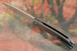 Urban XL Framelock Front Flipper With Titanium And Dark Matter FatCarbon - ELMAX - LEFT HANDED -Optimal Knives Store 108997 3 x