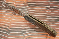 L48 Front Flipper With Copper Camo FatCarbon And Zirconium (Ceramic IKBS) - M390 -Optimal Knives Store 109013 3 x