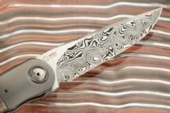 L48 Front Flipper With Copper Camo FatCarbon And Zirconium (Ceramic IKBS) - M390 -Optimal Knives Store 109013 5 x