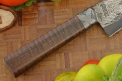 Integral Mosaic Damascus Chef's Knife (Gyuto) With Curly Koa (6-2/3 In.) -Optimal Knives Store 109025 3 x