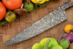 Integral Damascus Chef's Knife (9 In.) With Curly Koa -Optimal Knives Store 109026 6 x