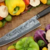 San Mai Damascus Chef's Knife (10 In.) With Torched Ironwood