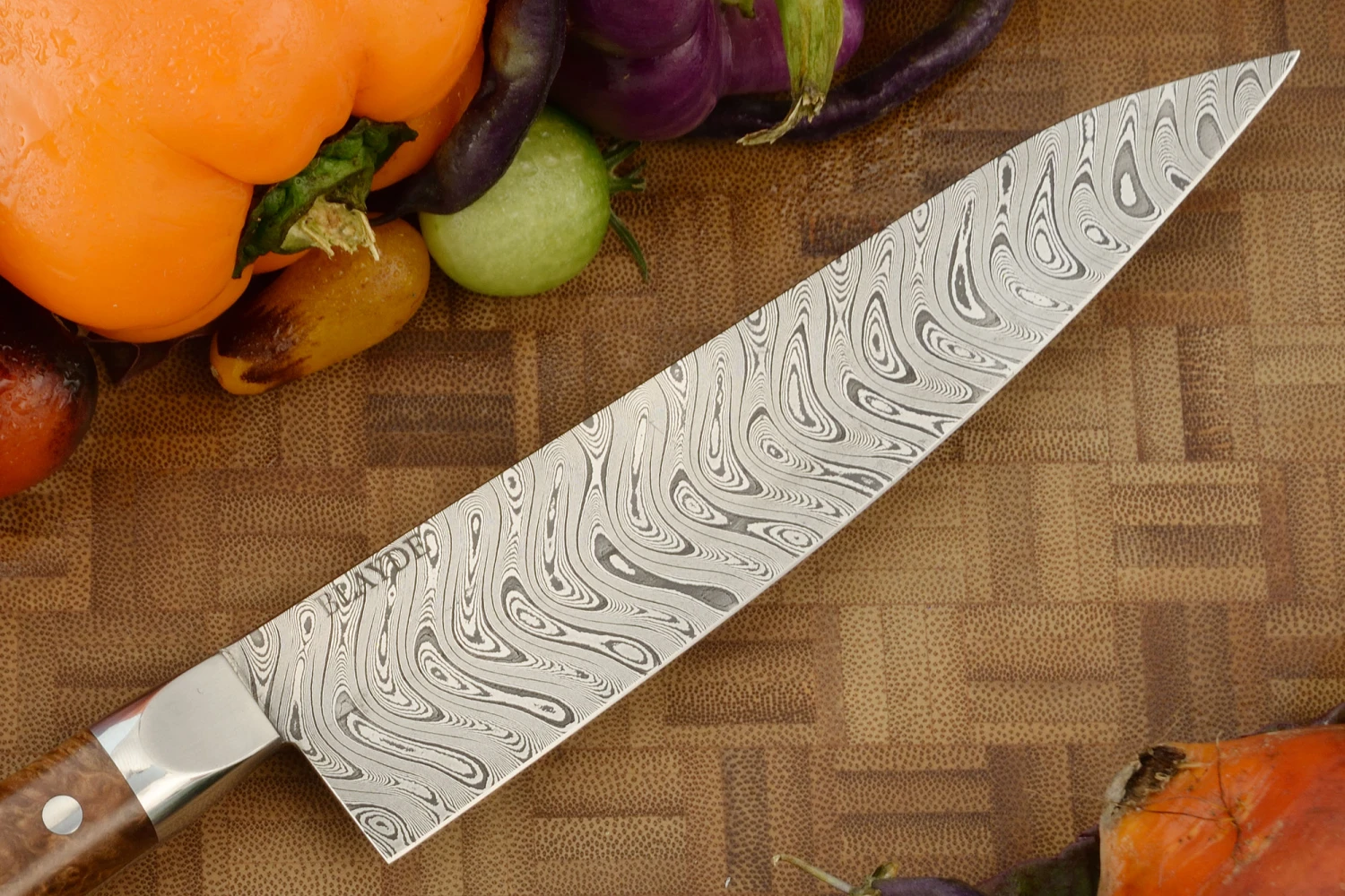 Damascus Utility/Slicer With York Gum Burl (6-1/4 In.) 2 Damascus Utility/Slicer With York Gum Burl (6-1/4 In.) - Image 2