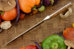 Damascus Utility/Slicer With York Gum Burl (6-1/4 In.) 10 Damascus Utility/Slicer With York Gum Burl (6-1/4 In.) -Optimal Knives Store 109090 4 x