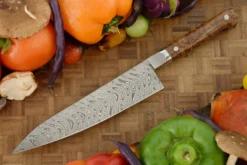 Damascus Utility/Slicer With York Gum Burl (6-1/4 In.) 13 Damascus Utility/Slicer With York Gum Burl (6-1/4 In.) -Optimal Knives Store 109090 7 x