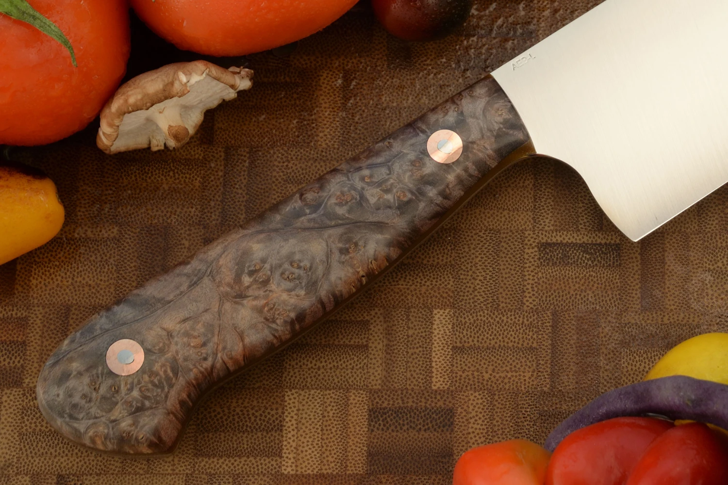 Chef's Knife - Nakiri (6-1/2 In.) With Box Elder Burl - AEB-L 4 Chef's Knife - Nakiri (6-1/2 In.) With Box Elder Burl - AEB-L - Image 4